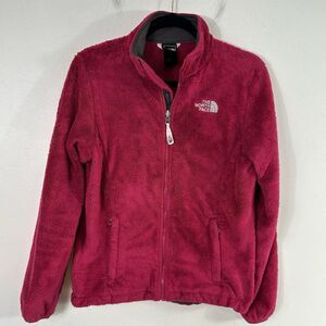 The North Face Womens Osito Full‎ Zip Fleece Pink Jacket Long Sleeve Size Small